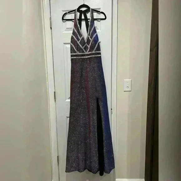 Juniors‎ Size 11 Blondie Nites Iridescent Formal Gown - Picture 3 of 7